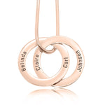 Interlinked Love 2 Rings Necklace - Mothers Jewellery by Belle Fever