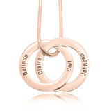 Interlinked Love 2 Rings Necklace - Mothers Jewellery by Belle Fever