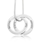 Interlinked Love 2 Rings Necklace - Mothers Jewellery by Belle Fever