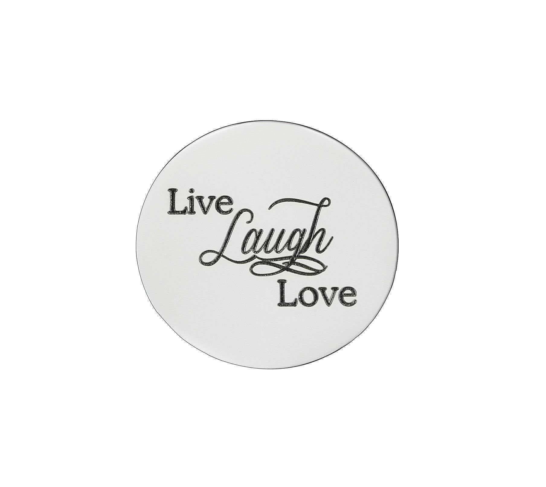 Live Laugh Love Disc Personalised for Dream Locket - Floating Dream Lockets by Belle Fever