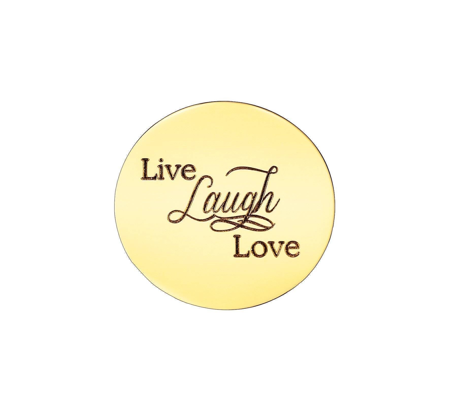 Live Laugh Love Disc Personalised for Dream Locket - Floating Dream Lockets by Belle Fever