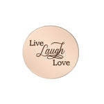 Live Laugh Love Disc Personalised for Dream Locket - Floating Dream Lockets by Belle Fever