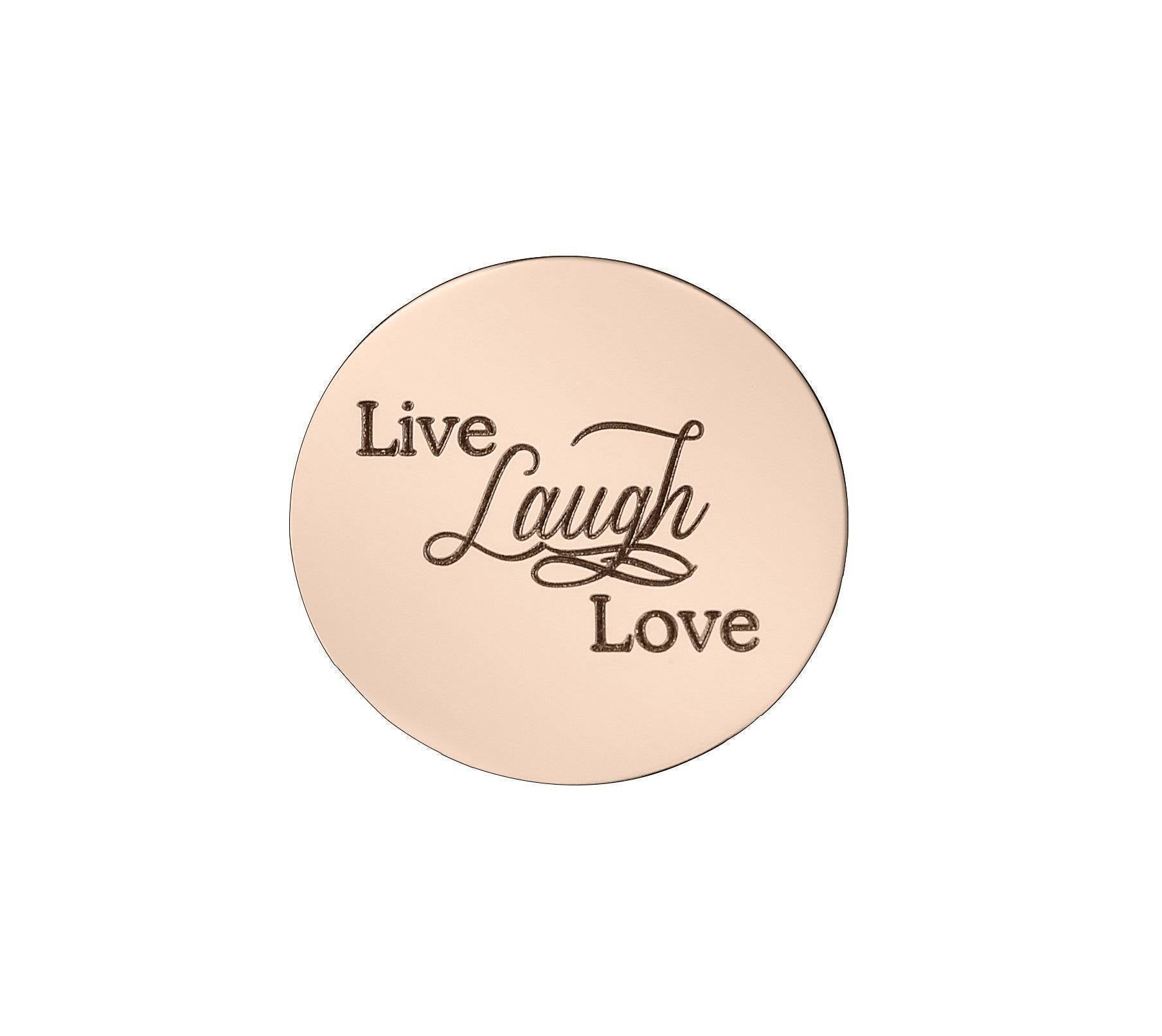 Live Laugh Love Disc Personalised for Dream Locket - Floating Dream Lockets by Belle Fever