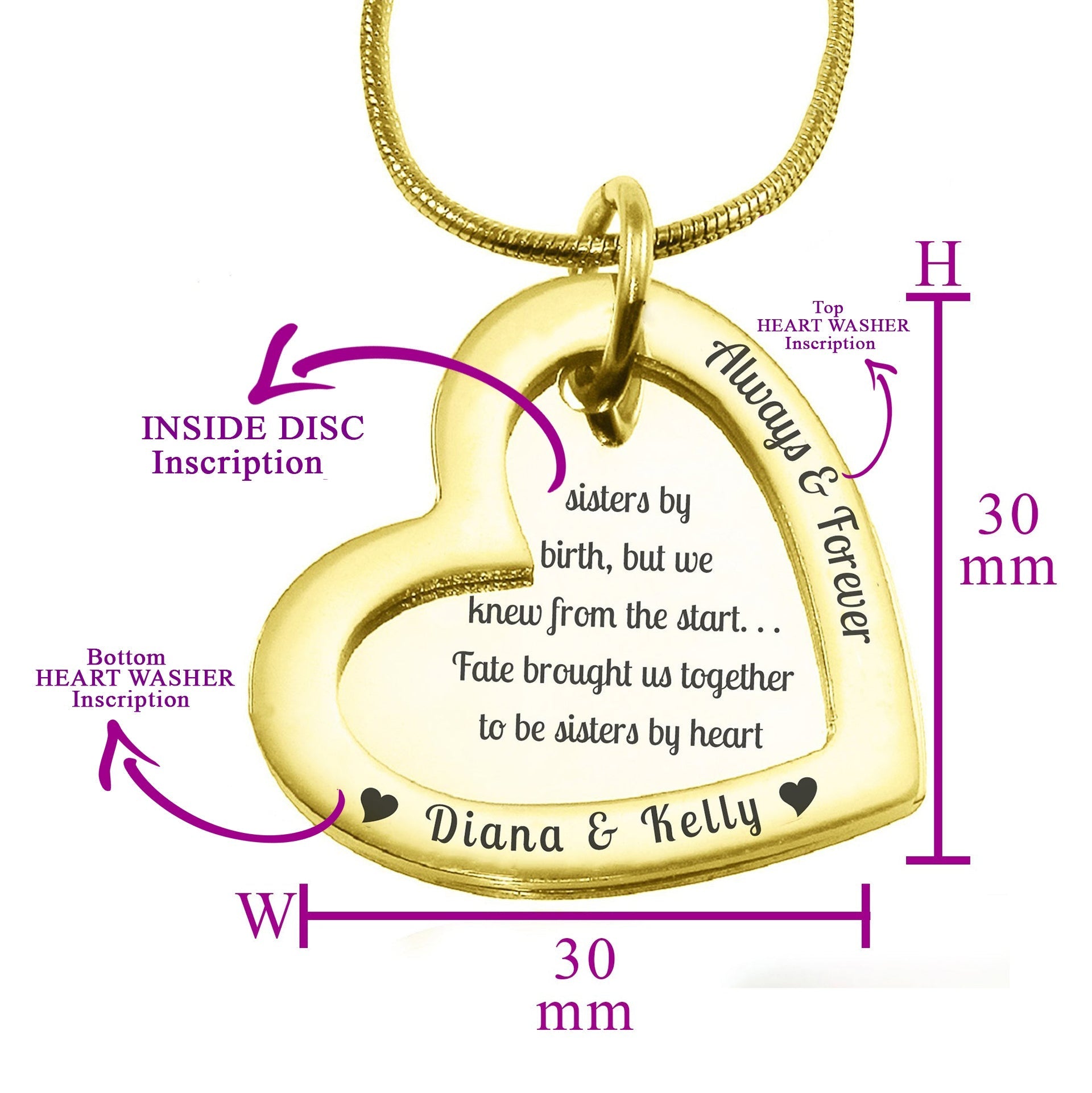 Love Forever Handwriting Necklace - Mothers Jewellery by Belle Fever