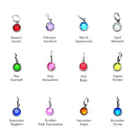 Memorial Angel Footprint Necklace with Birthstone Charm - ARTI by Belle Fever