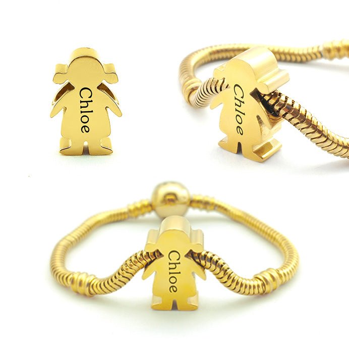 Moments Bracelet with Girl Charm - Moments Charm Bracelets by Belle Fever