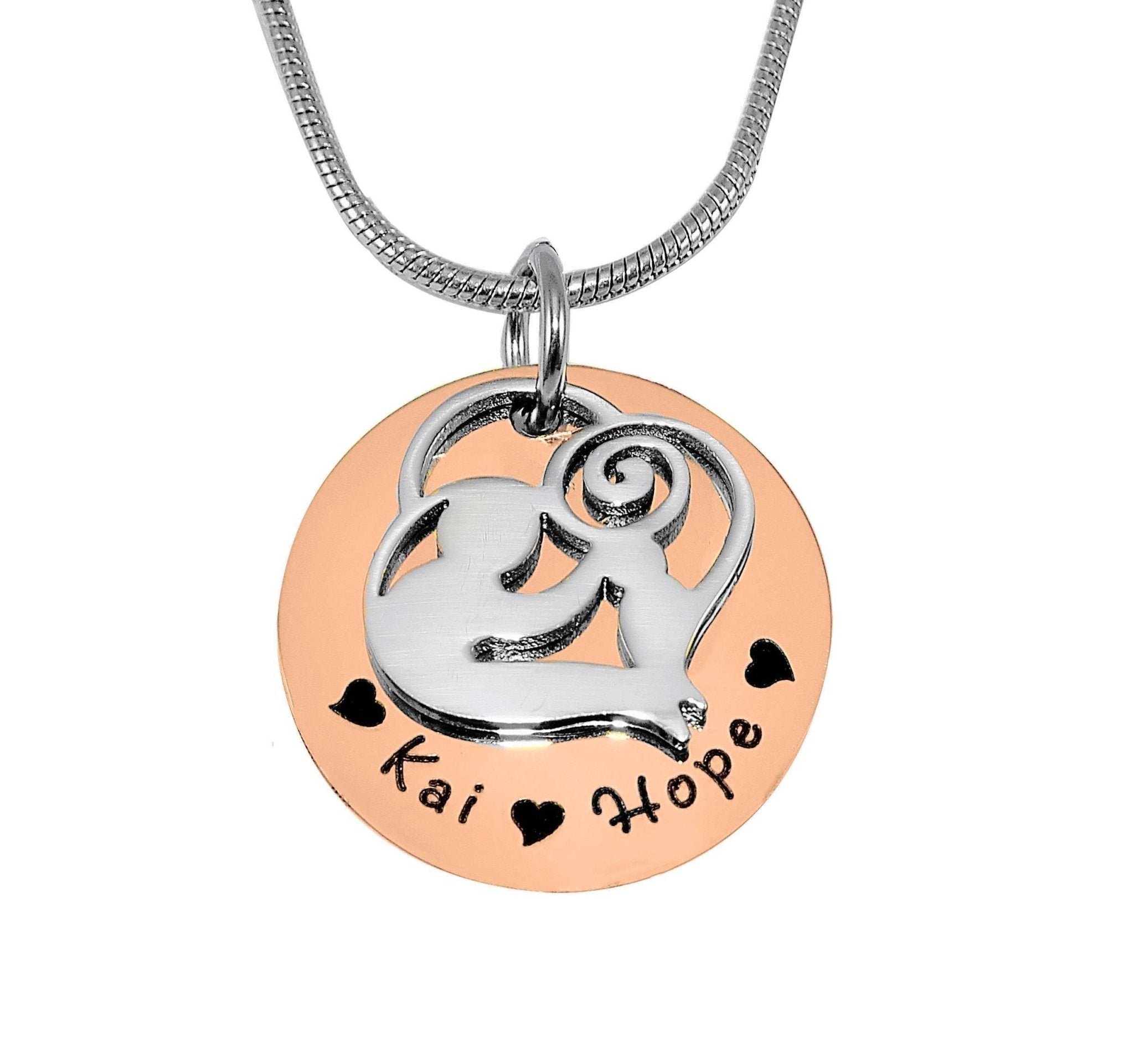 Mother's Disc Necklace - Mothers Jewellery by Belle Fever