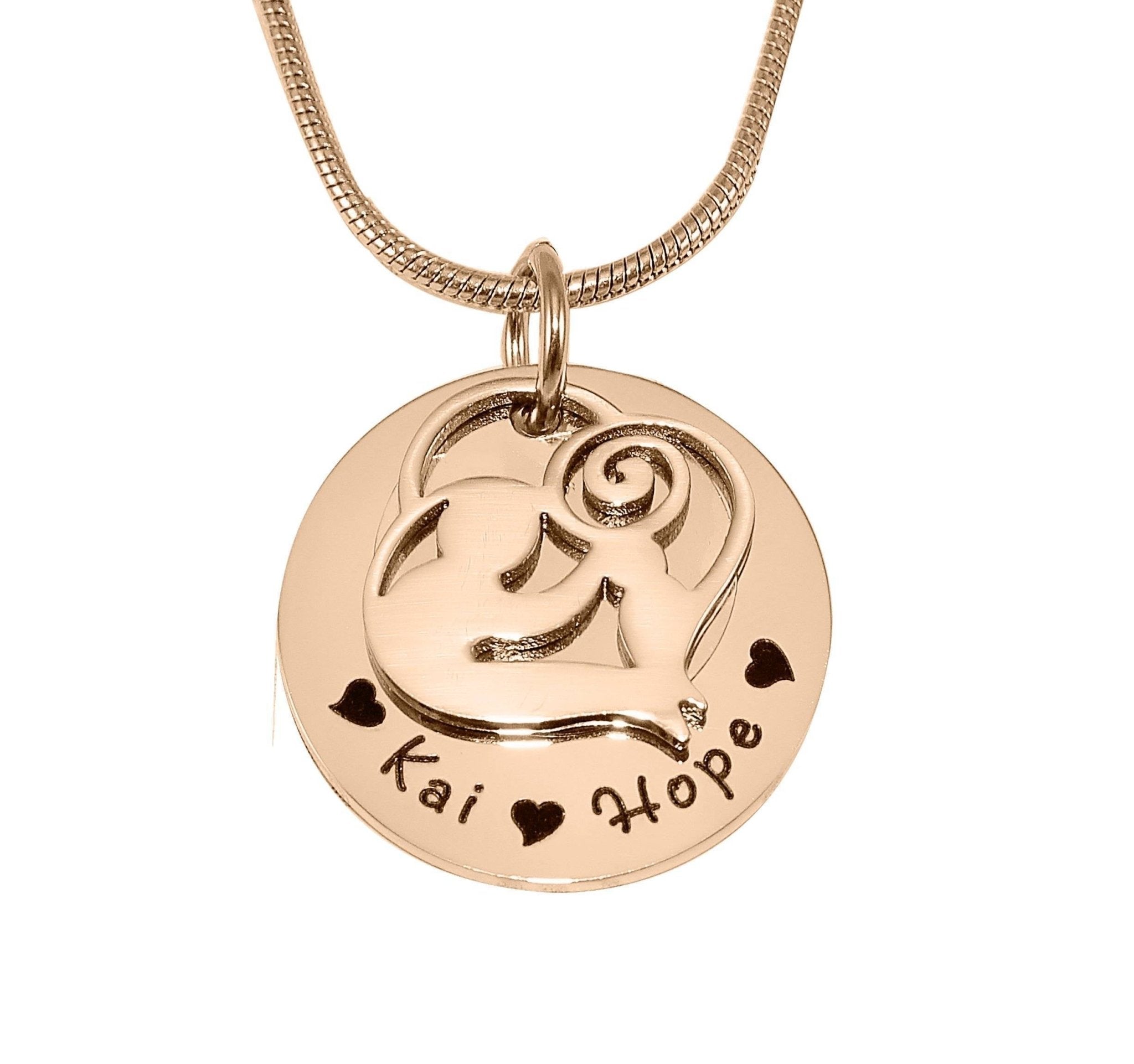 Mother's Disc Necklace - Mothers Jewellery by Belle Fever