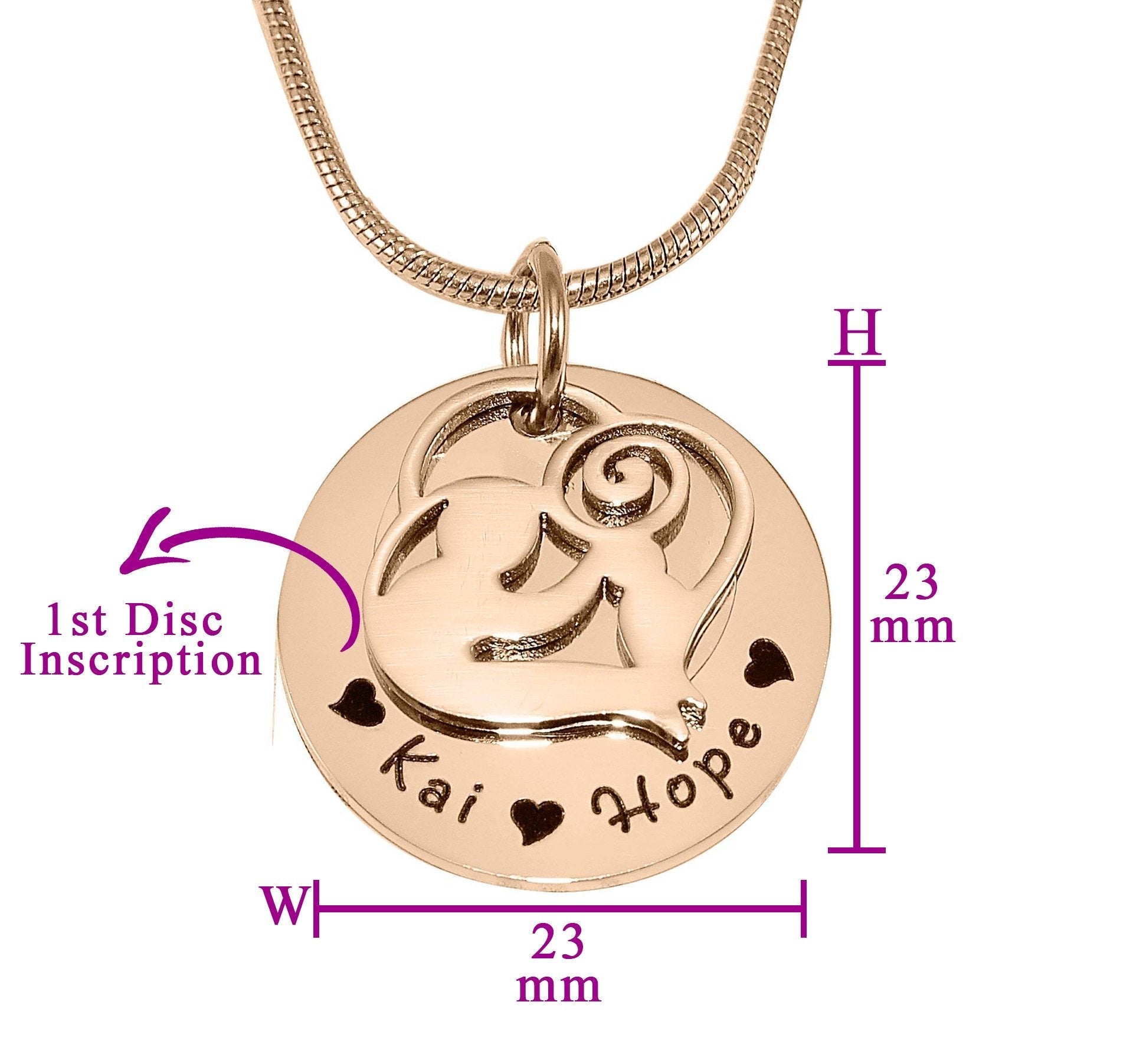 Mother's Disc Necklace - Mothers Jewellery by Belle Fever