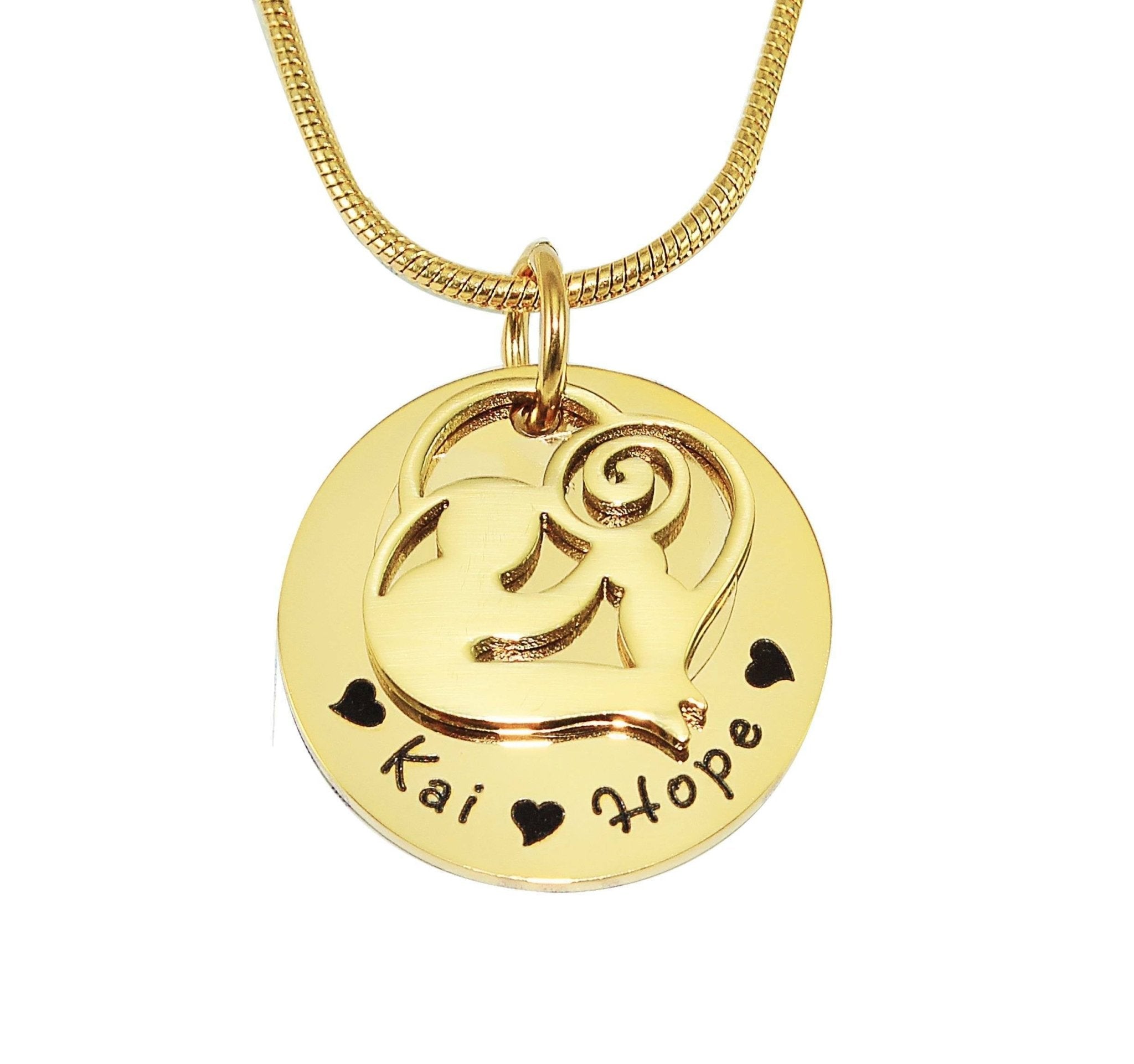 Mother's Disc Necklace - Mothers Jewellery by Belle Fever
