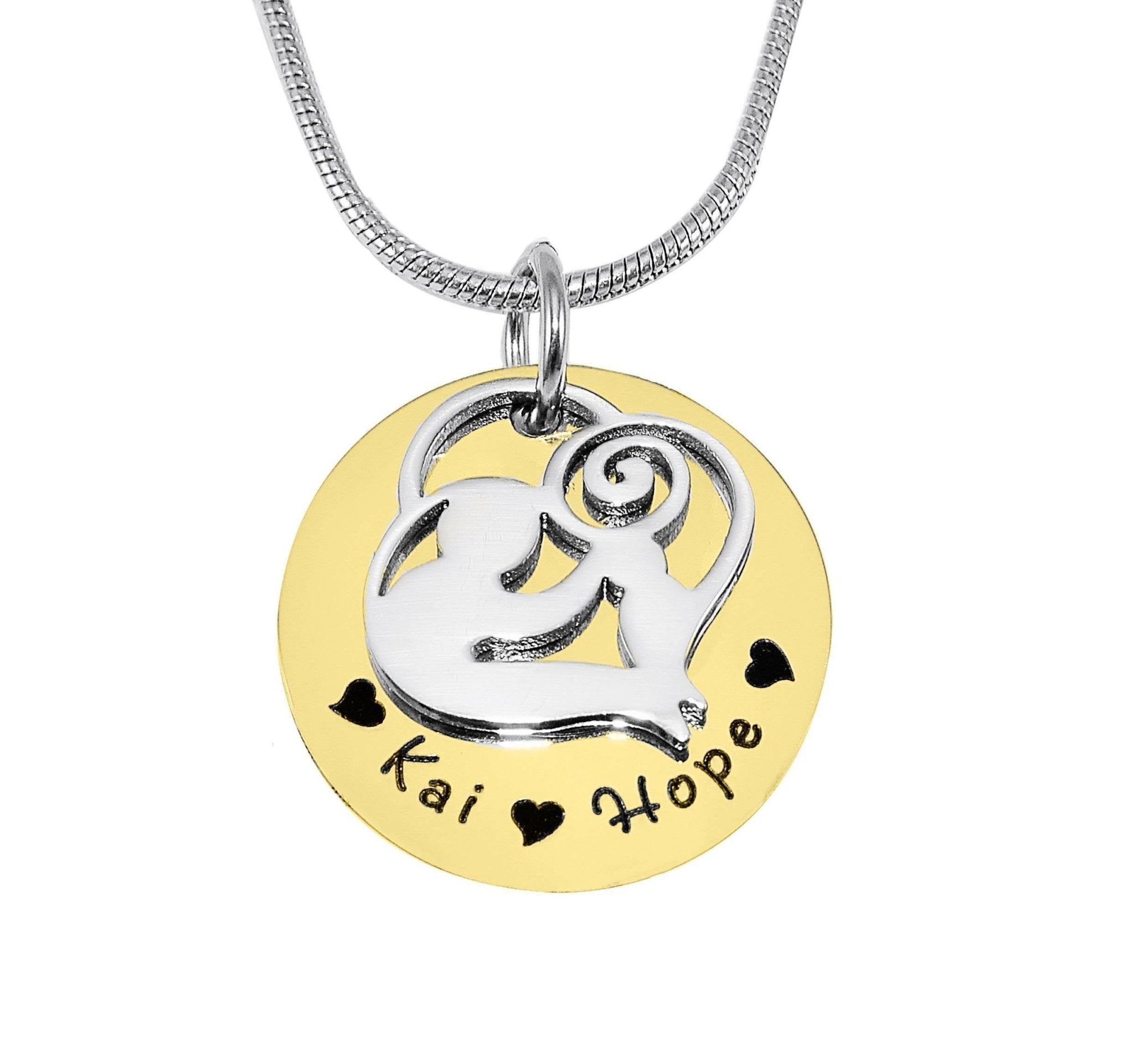 Mother's Disc Necklace - Mothers Jewellery by Belle Fever