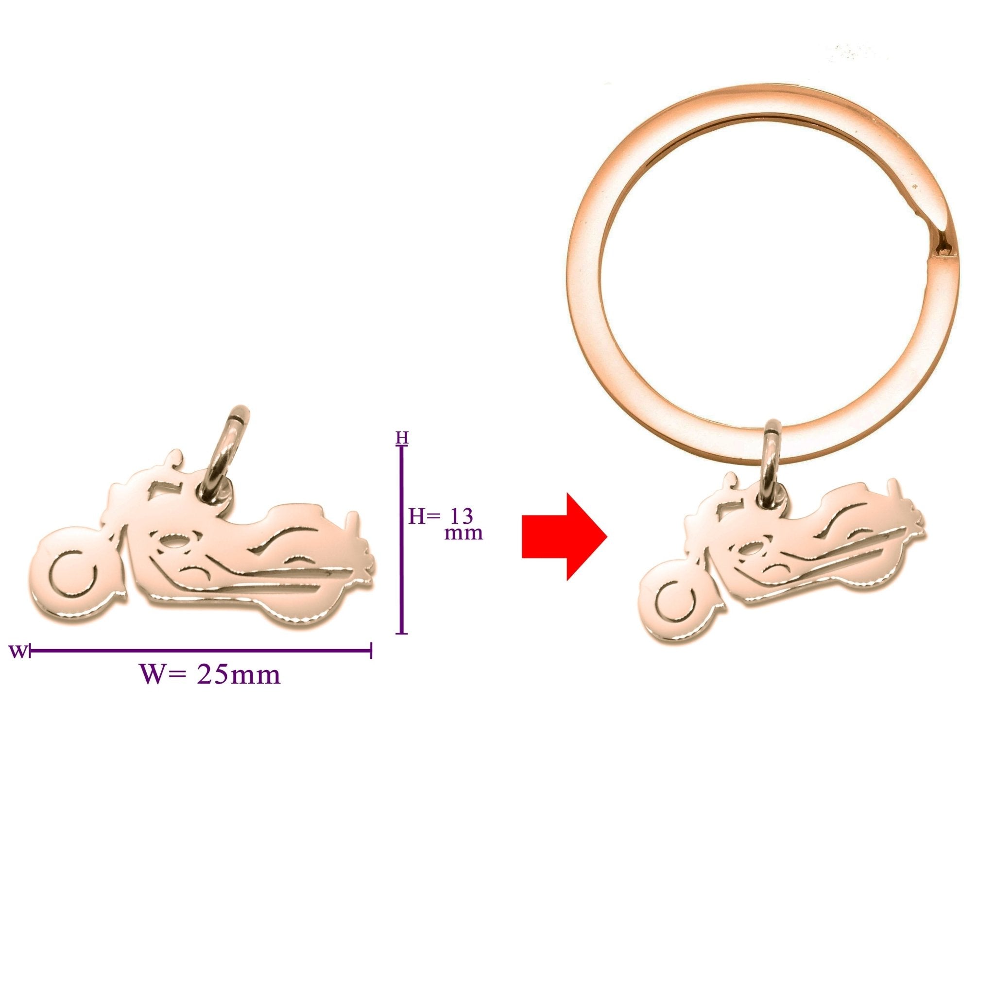 Motorbike Charm for Keyring - Keyrings by Belle Fever