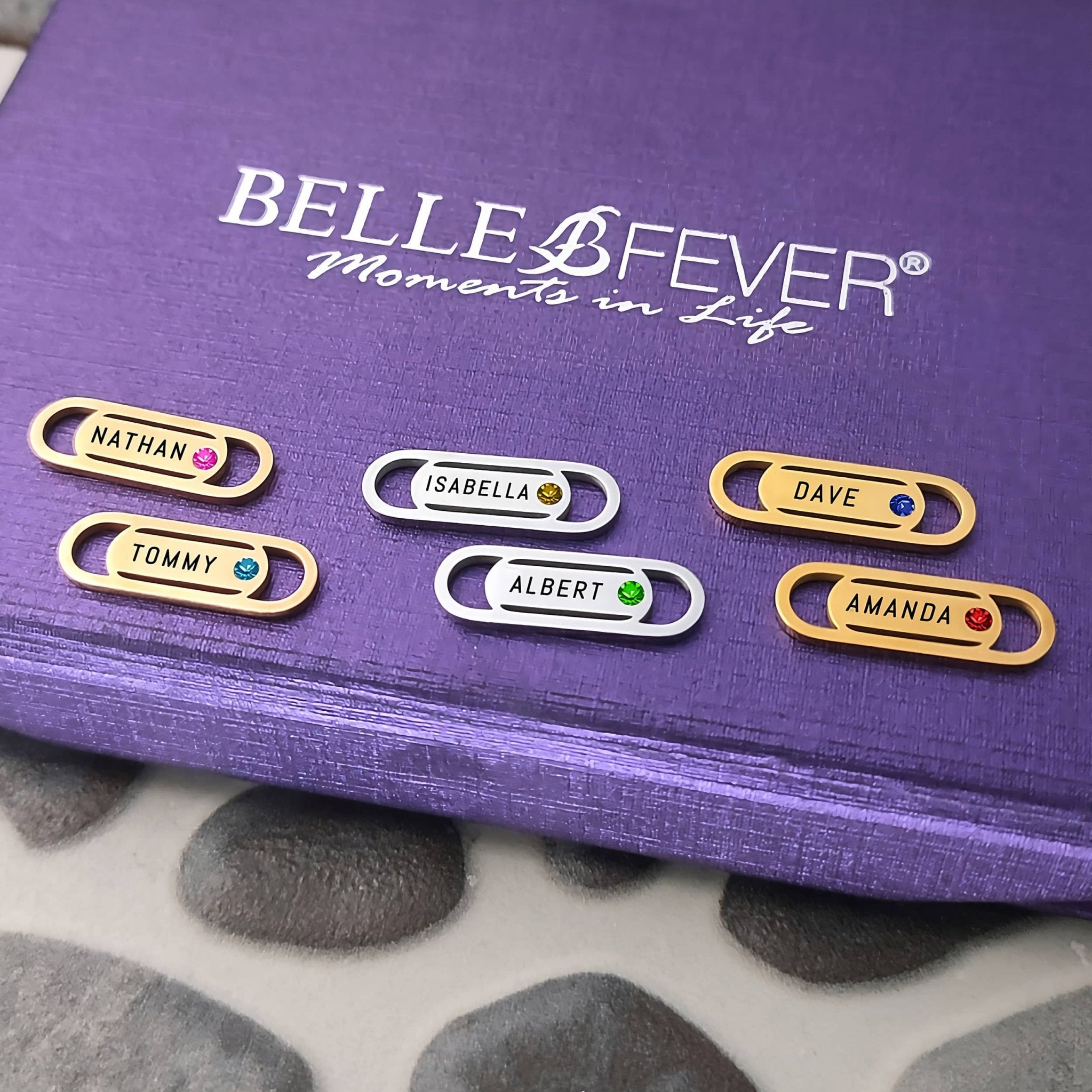 Name Link Charm With Birthstone | Endless Ties - Endless Ties by Belle Fever