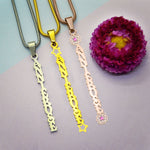 Name Necklace Vertical - Name Necklaces by Belle Fever