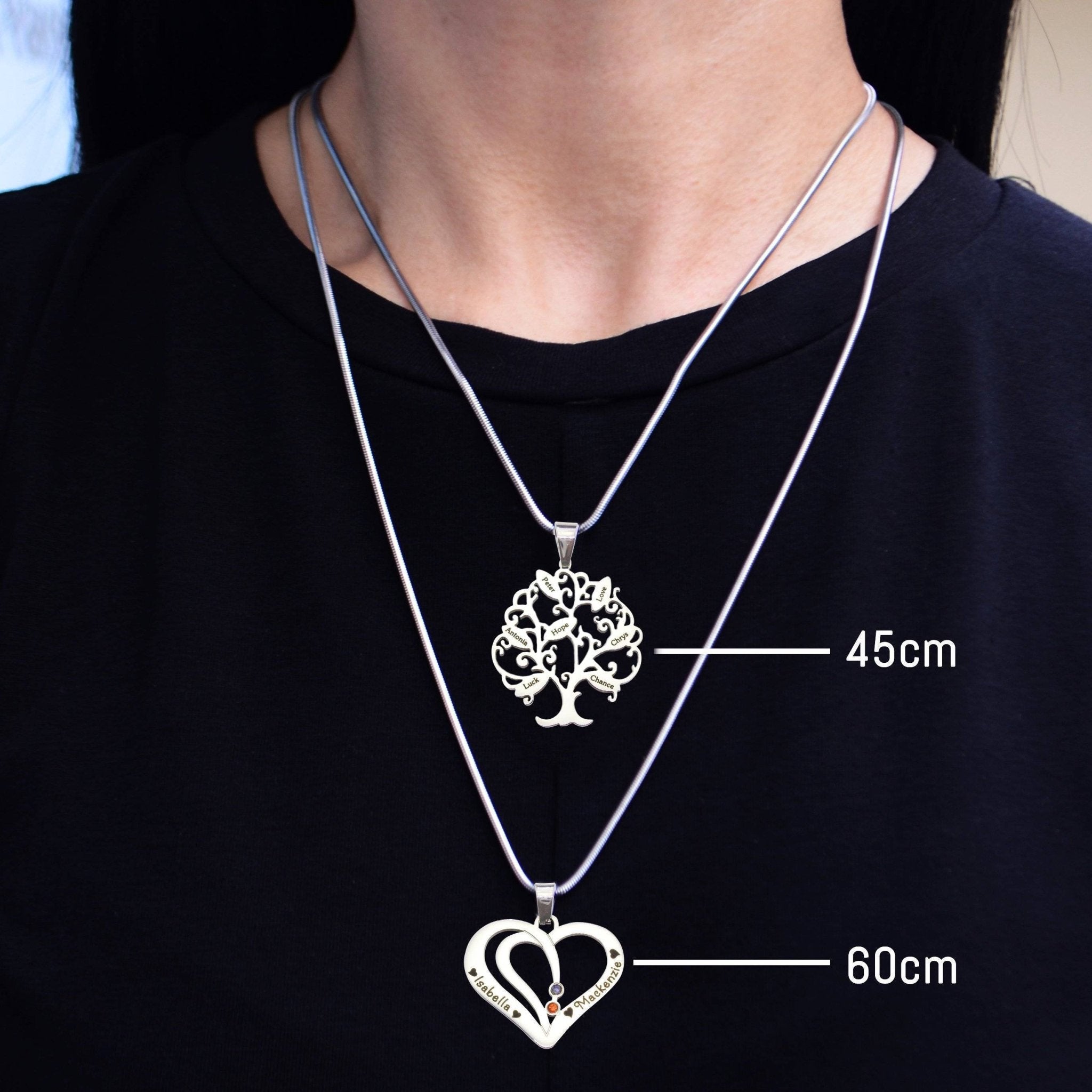 Name Necklace Vertical - Name Necklaces by Belle Fever