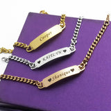 Personalised Heart Bracelet - Bangles & Bracelets by Belle Fever