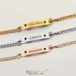 Personalised Heart Bracelet - Bangles & Bracelets by Belle Fever