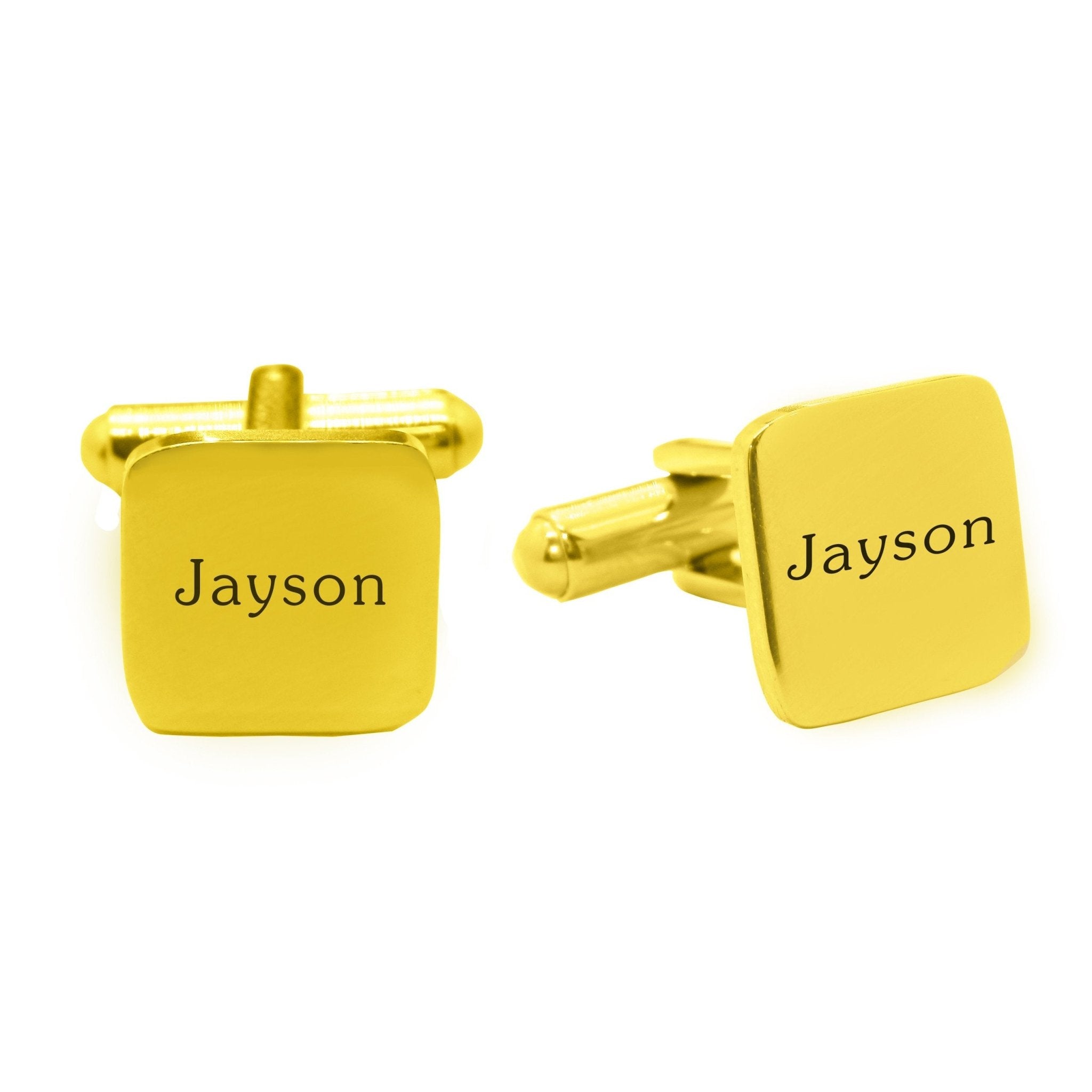 Personalised Square Cufflinks - Mens Jewellery by Belle Fever