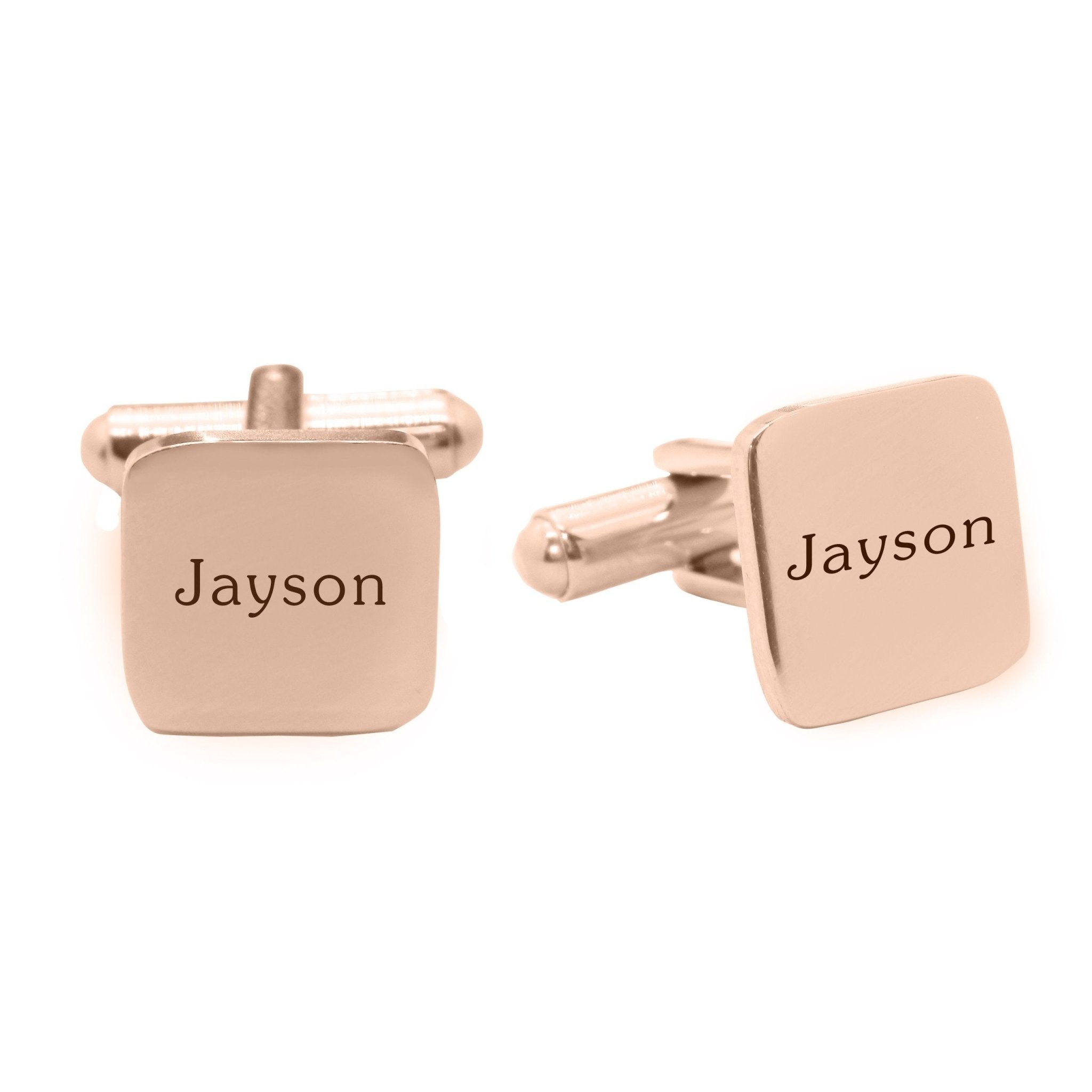 Personalised Square Cufflinks - Mens Jewellery by Belle Fever