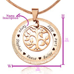 Sparkling My Family Tree Necklace - Family Tree Necklaces by Belle Fever