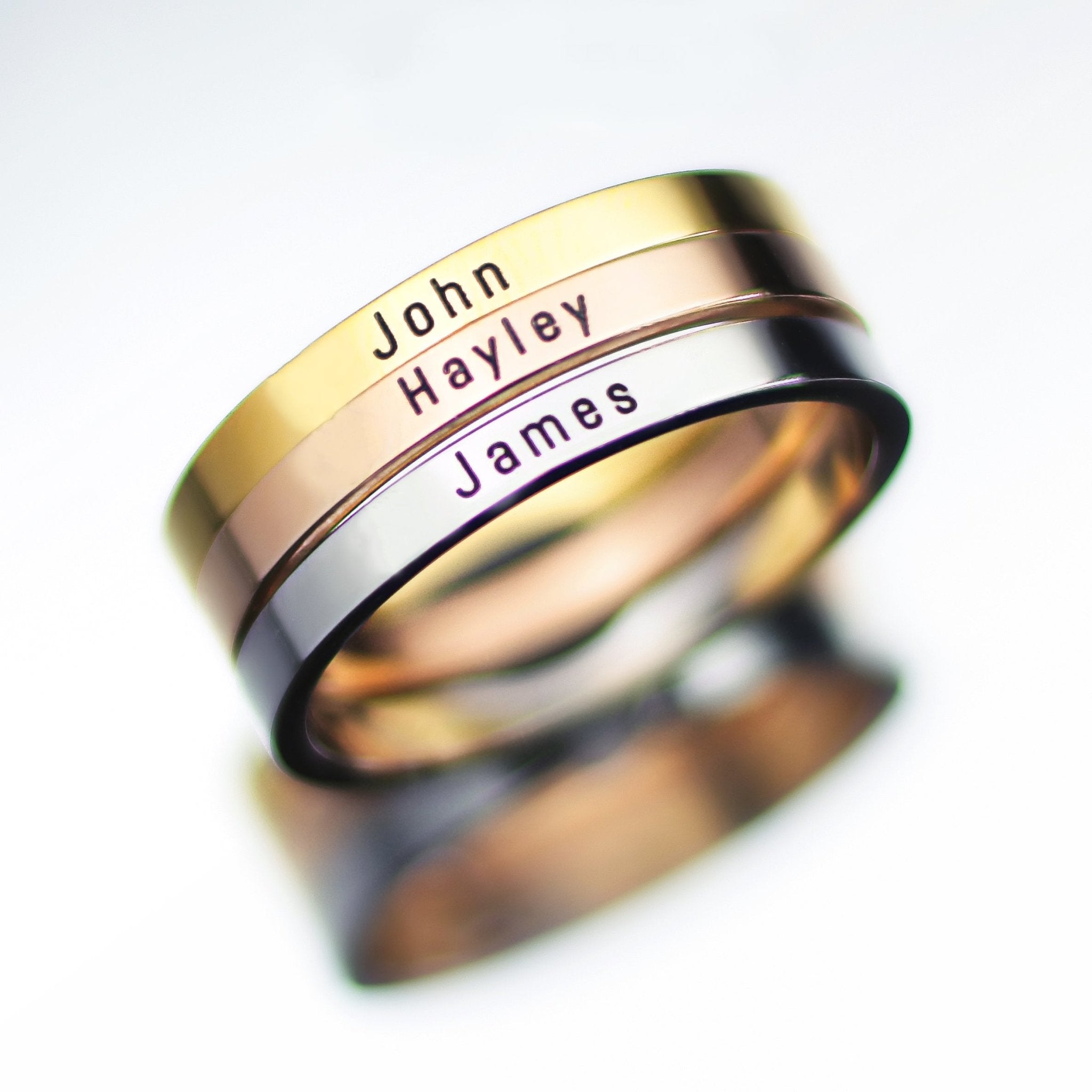 Stackable Personalised Classic Ring - Rings by Belle Fever