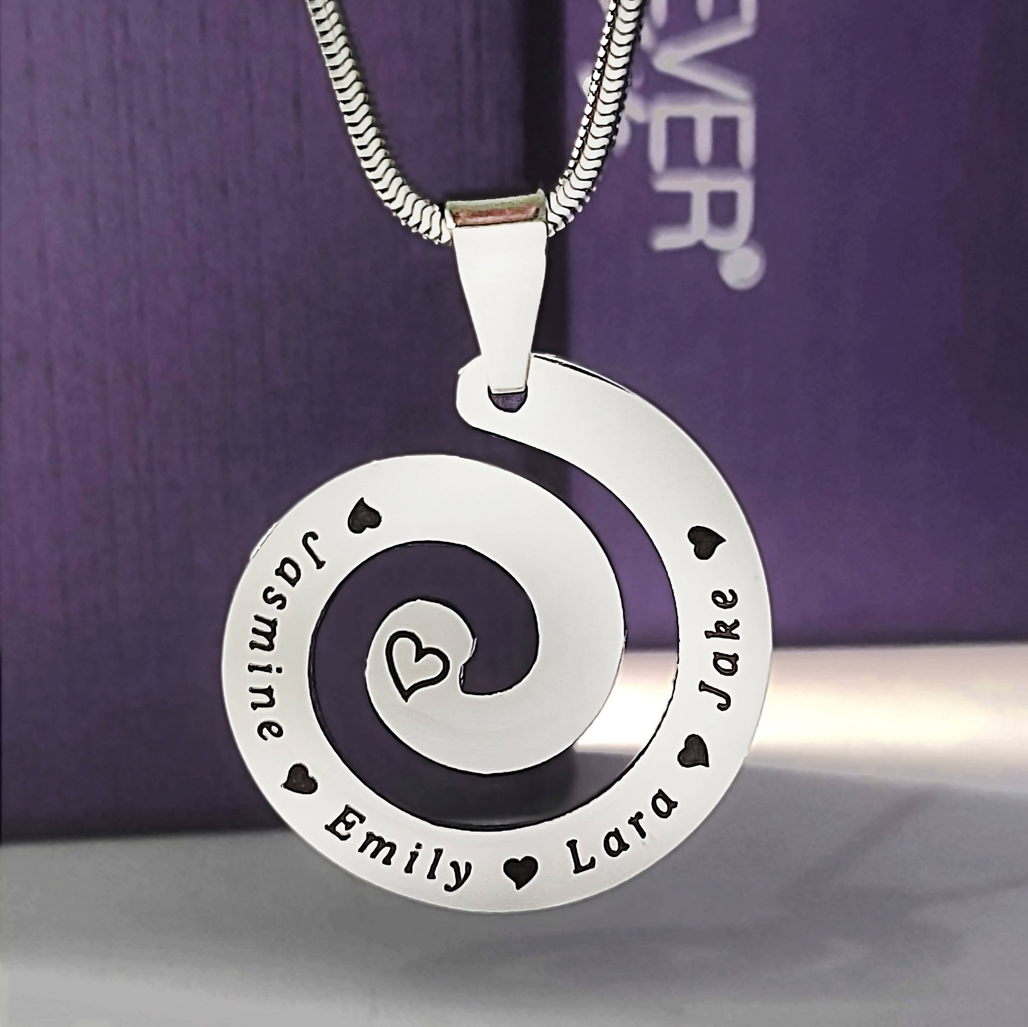 Swirls of Time Necklace - Mothers Jewellery by Belle Fever