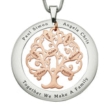 Tree of My Life Washer | Personalised Necklace - Family Tree Necklaces by Belle Fever