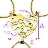 Triple Heart Puzzle - Puzzle Jewellery by Belle Fever