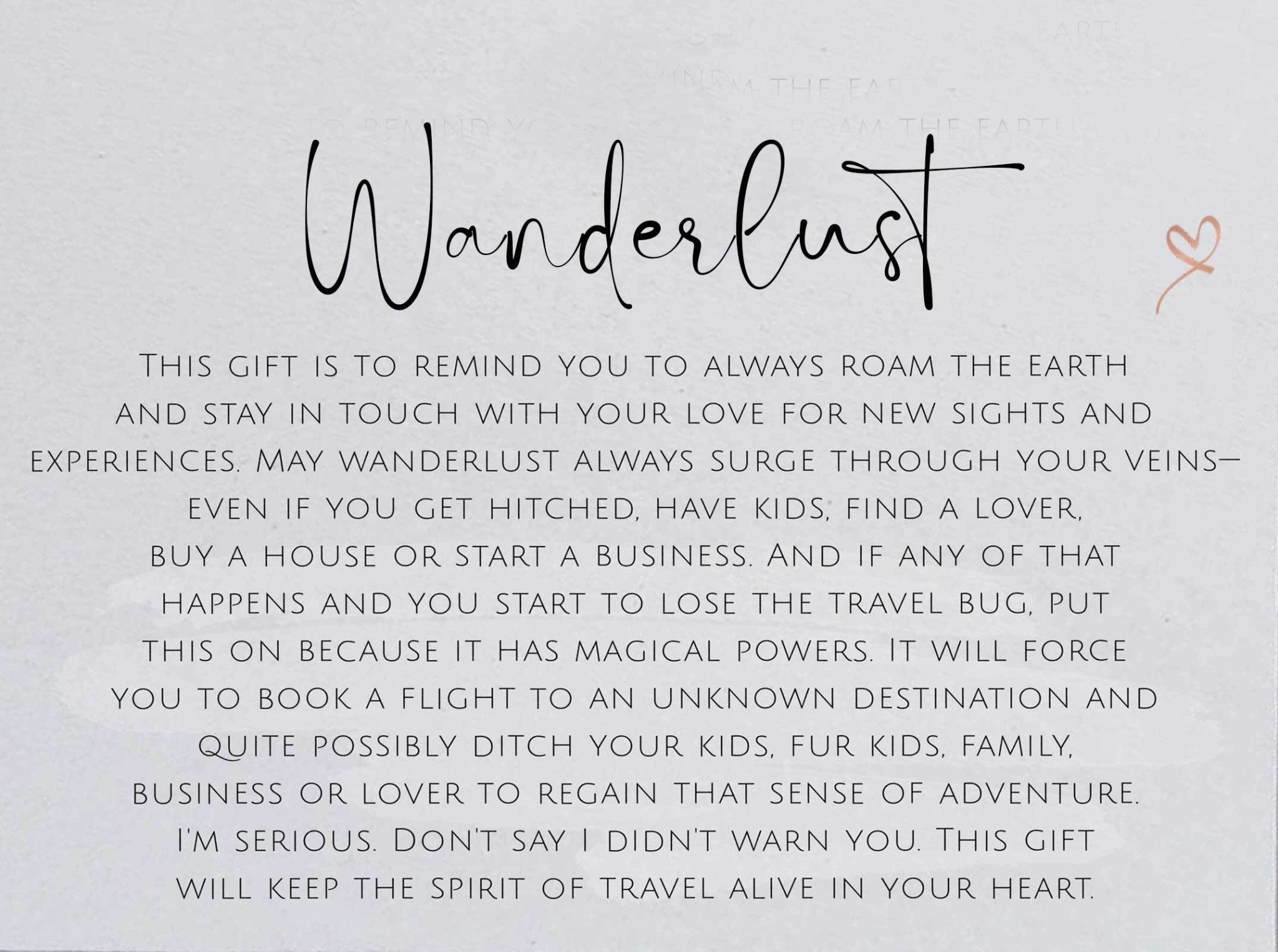 Wanderlust - Message Card - Message Cards